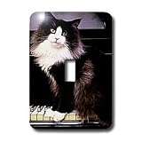 Cats - Tuxedo Cat - Light Switch Covers - single toggle switch