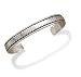 Jewelry : Oxidized Men's 10mm Cuff Bracelet with Rope Design
