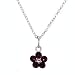 Flower Necklace Accented with Swarovski Crystal title=