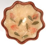 Auroshikha Flower Candles - Cedar - Flower Shape Terra Cotta (3-3/8 In x 1 In)