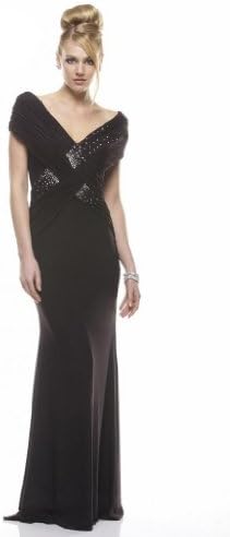 Passat Women's Dress Like Goddess Myriam Fares Dresses Vestido Longo Size US4 Color Black