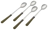 Rosanna Olive Green Napoleon Iced Tea Spoons, Set of 4