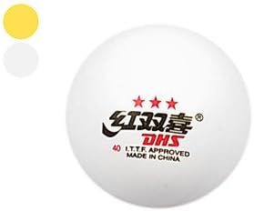 Stars- DHS 3-Star World-Class Table Tennis Ball (6-Pack) , Yellow