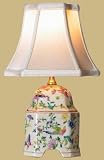 Formal Fine Quality Asian & Oriental Home D&eacute;cor - 14" Small Porcelain Butterfly Canton Cover Jar Lamp