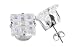 9 MM X 9 MM Set Square Clear Cubic Zirconia .925 Sterling Silver Post Back Stud Earrings