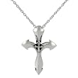 Sterling Silver Cross Pendant with Small Cross in Center