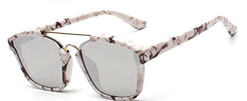 GAMT Fashion Sunglasses Colored Frame Mirrored Lens Silver