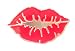 Sexy Red Lips Belt Buckle Chrome & Enamel