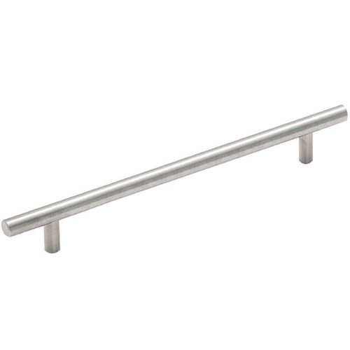Cosmas 305-224SN Satin Nickel Cabinet Hardware Euro Style Bar Handle Pull - 8-7/8