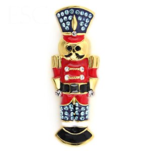 Jewelry-Austrian Crystal Nutcracker Brooch SZ One Size by 