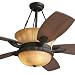 Ambrosia Collection Ceiling Fans Mediterranean Bronze Finish with Amb