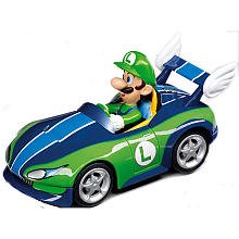 Wild Wing Luigi Pull and Speed Nintendo Mario Kart Wii Toy Pullback Car