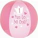 1st Birthday Girl Inflatable Beach Ball