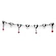 Red Gem Passionate Heart Dangle Belly Chain