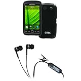 EMPIRE Black Rubberized Hard Case Cover + Stereo Hands-Free 3.5mm Headset H ....