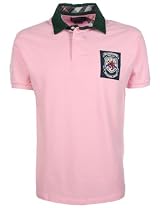 Ralph Lauren Mens Polo Shirt Pink Lion Crest