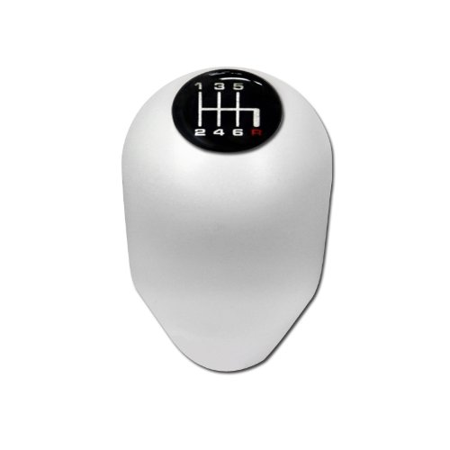  10x1 25mm Thread 6 speed JDM Drift White Teflon Shift Knob for