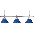 Premium 60 Inch 3 Shade Billiard Lamp Blue and Silver (fls)