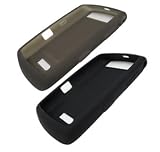 2 Colors Combo Set of Black and Smoke Gray Silicone Skin Cover Case for Blackberry 9530 9500 Storm Thunder