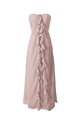 Strapless Sweetheart Lace Floor Length Chiffon Evening Dress/Bridesmaid Dress 