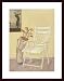 Golf Bag on Left of Chair by Lucciano Simone 19.75X27.50 Framed with Black Wood Frame