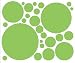 25 Light Green Peel and Stick Polka Dots Vinyl Wall Decor Removable Stickers