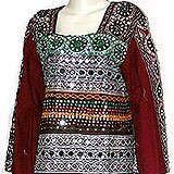 Evening Wear - Womens Caftans Dress Long Sleeve Cotton Gown Multicolored Size L