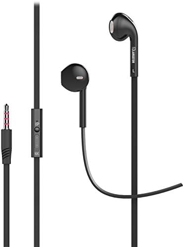 Langston® Universal In-Ear Stereo 3.5mm Plug Earphones Earbuds EarPods for Apple iPhone Samsung Galaxy and Most of the Android Smartphones - (Black[IN5])