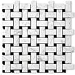 BASKETWEAVE CARRERA MARBLE 1X2" HONED MOSAIC BASKETWEAVE CARRERA MARBLE 1X2" HONED MOSAIC