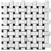 BASKETWEAVE CARRERA MARBLE 1X2" HONED MOSAIC
