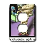 Londons Times Funny Music Cartoons - Led Zepellin Collectible, Buying A Stairway To Heaven - Light Switch Covers - 2 plug outlet cover