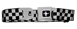 Ford Mustang Logo Checkerboard Metal Seatbelt Belt