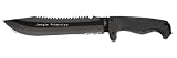 SOG Fusion Jungle Primitive Fixed Blade Black Combo Clip Point Sheath 9.5 Kraton Box