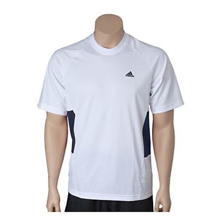 Mens Adidas Team Tee II - White/Dark Navy
