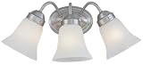 Hardware House 544932 17-1/4-Inch by 8-1/4-Inch Bath/Wall Lighting Fixture Satin Nickel