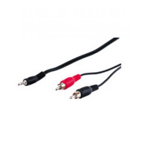 10.0m 2x Cinch Stecker auf 3.5mm stereo Stecker