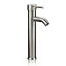 FREUER Acqua Collection: Vessel Bathroom Sink Faucet, Brushed Nickel