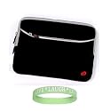Black Microfiber Notebook Case with Extra Zip Pocket For 10.2-inch Netbooks (Fits Samsung Nc 10-14GB , Samsung NC10-14GBK Ect..) + Live*Laugh*Love Wrist Band!!! (Laptop Not Included)