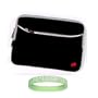 Black Microfiber Notebook Case with Extra Zip Pocket For 10.2-inch Netbooks (Fits Samsung Nc 10-14GB , Samsung NC10-14GBK Ect..) + Live*Laugh*Love Wrist Band!!! (Laptop Not Included)