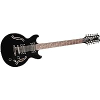 Dean BOCA 12 String Semi Hollow Body Electric Guitar Classic Black