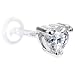 16 Gauge 5/16 Clear Cz Heart Bioplast Tragus Labret Monroe