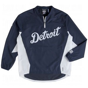 MLB Men's Detroit Tigers Long Sleeve Lightweight 1/4 Zip Gamer Home Jacket (Pro Navy/Pro White, X-Large)