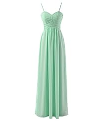 Spaghetti Strap Chiffon Pleated Bridesmaid Dress 