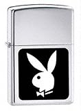 BLACK AND WHITE PLAYBOY LOGO ZIPPO LIGHTER