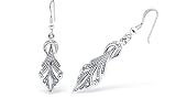 Vintage Style Diamond Cut Dangling Earrings Sterling Silver