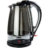 James Martin Executive Line Cordless Chrome Tinted Glass Kettle