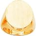 14K Gold Mens Signet Ring Sz 10