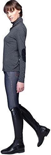Asmar Equestrian Luxe Bamboo Turtleneck Charcoal Large