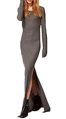 Winter Sweater Polyester/Knit Maxi Dress 