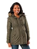 Motherhood Maternity: Maternity Parka With Faux Fur Hood
